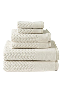 Texere 100% Organic Cotton Jacquard 650 GSM Premium Bath Towel Sets