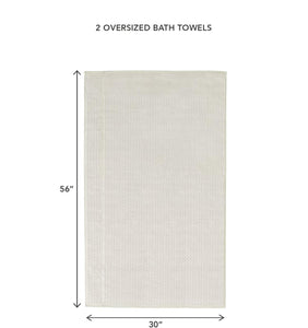 Texere 100% Organic Cotton Cable Knit Jacquard 6 Towel Set Color Brich