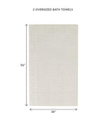 Texere 100% Organic Cotton Cable Knit Jacquard 6 Towel Set Color Brich