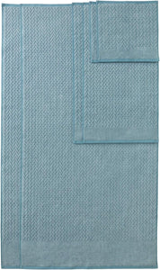 Texere 100% Organic Cotton Cable Knit Jacquard 6 Towel Set Color Smoke Blue